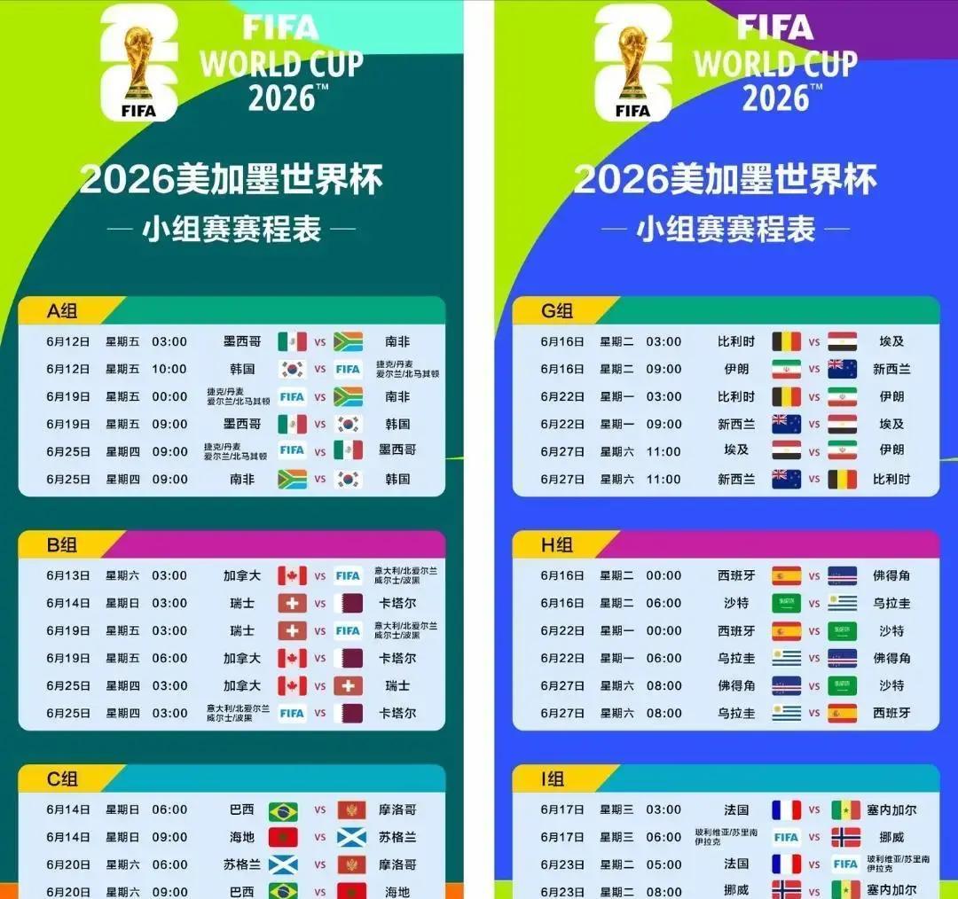 2026世界杯时间对中国球迷太友好了,早餐配球赛不用熬夜了